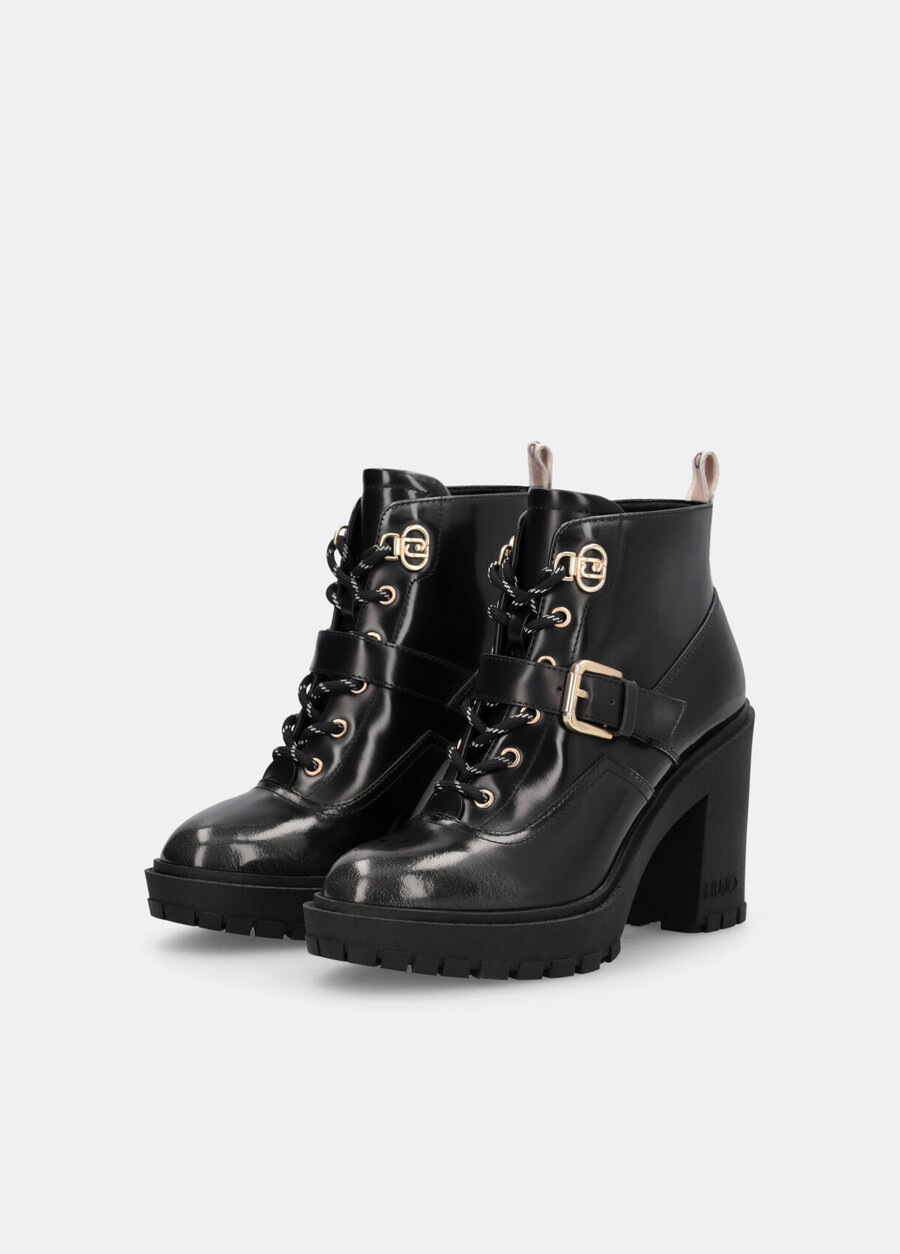 abraded leather ankle boots
