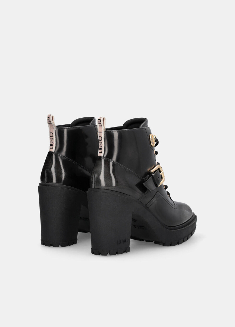 abraded leather ankle boots