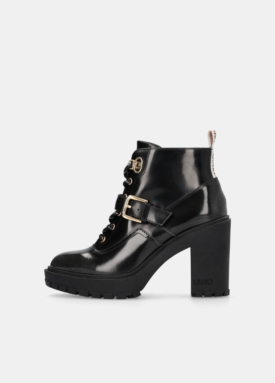 abraded leather ankle boots