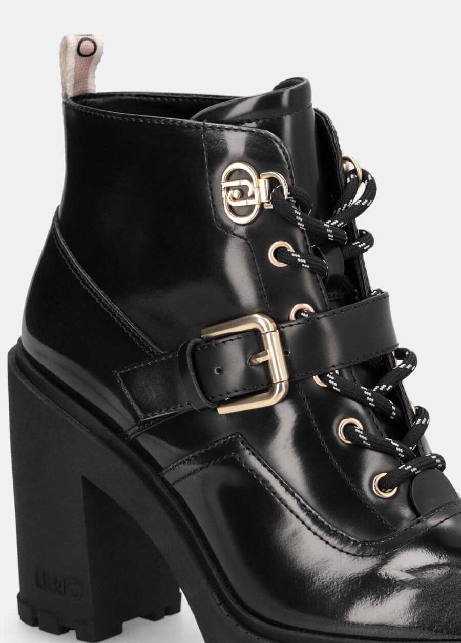 abraded leather ankle boots