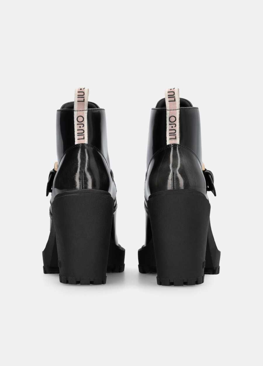 abraded leather ankle boots