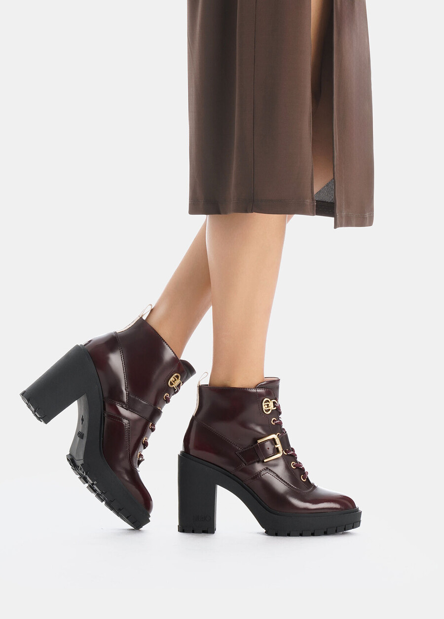 abraded leather ankle boots