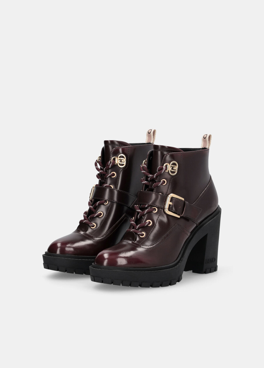 abraded leather ankle boots
