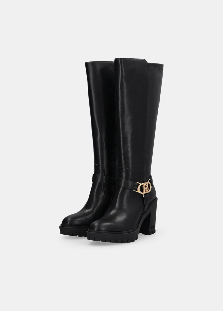 knee-high leather boots