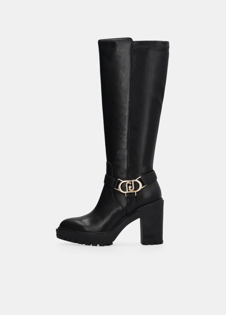 knee-high leather boots