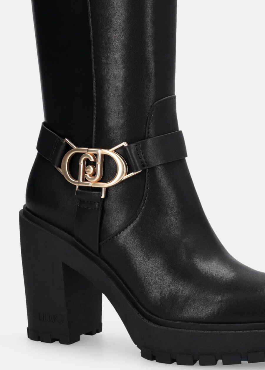 knee-high leather boots
