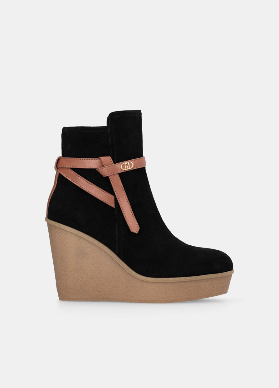 suede ankle boots with wedge