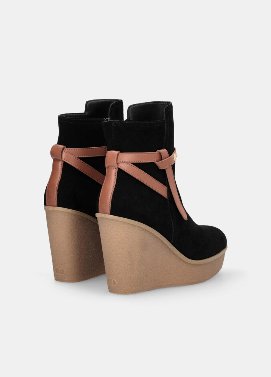 suede ankle boots with wedge