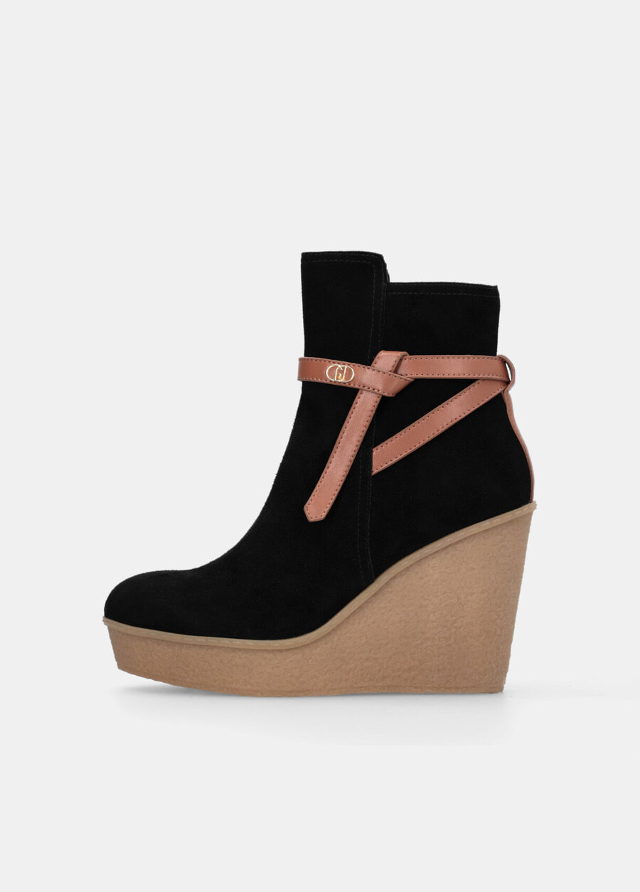 suede ankle boots with wedge