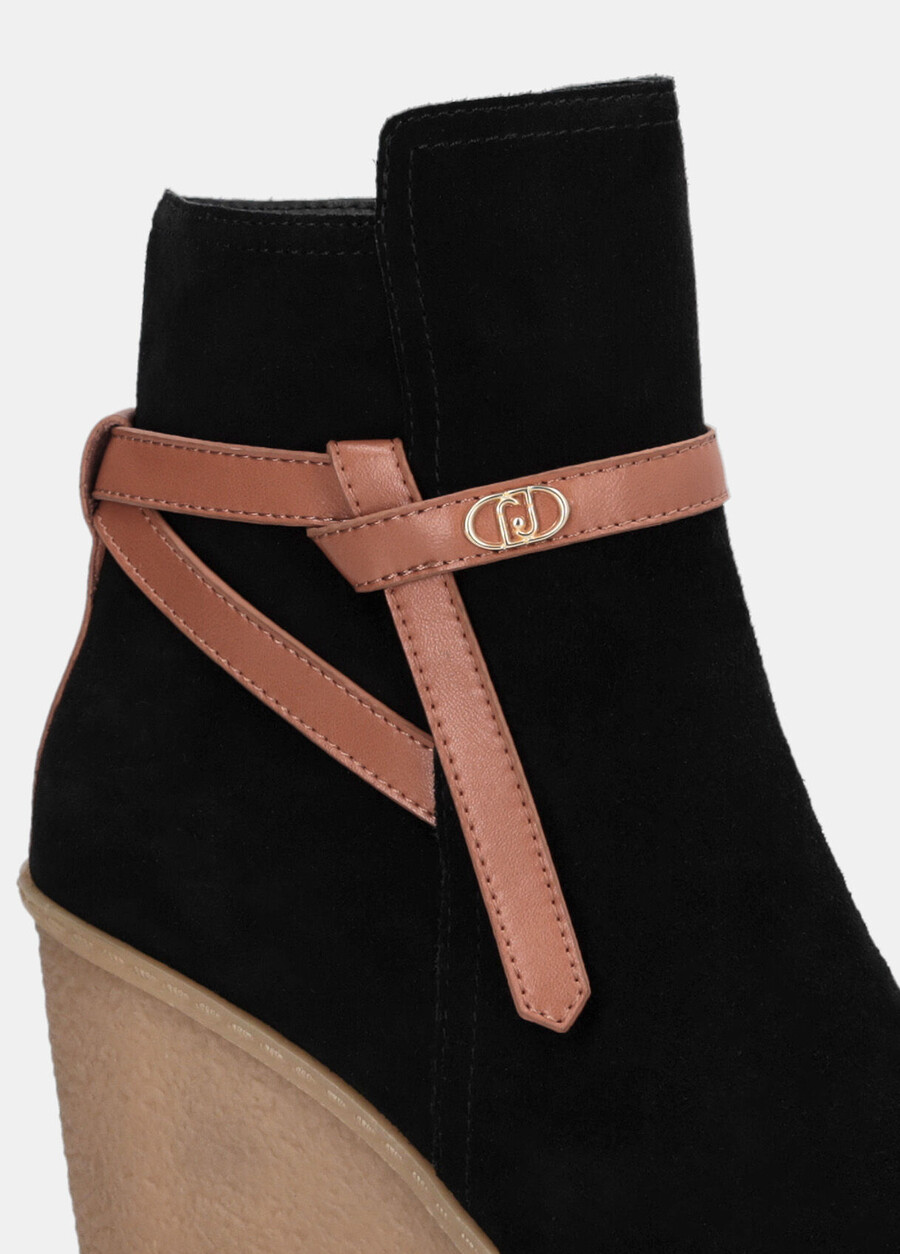 suede ankle boots with wedge