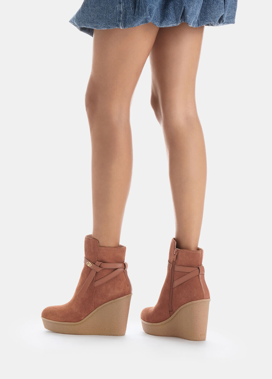 suede ankle boots with wedge