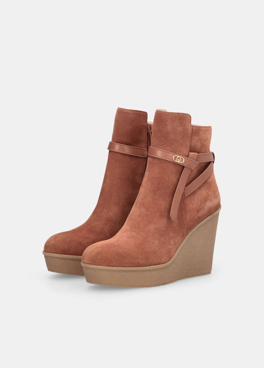 suede ankle boots with wedge