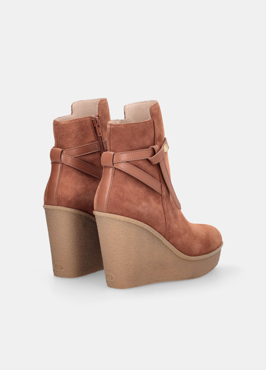 suede ankle boots with wedge