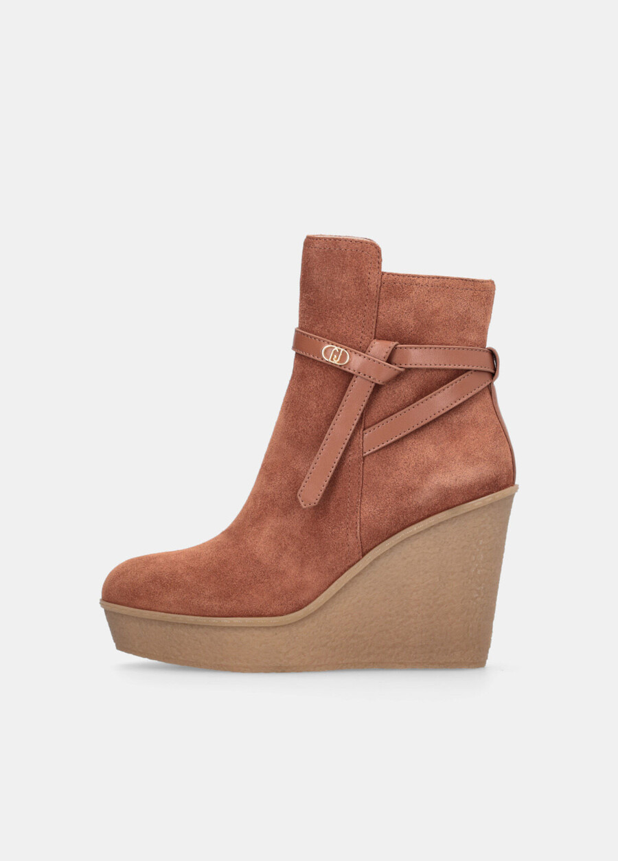 suede ankle boots with wedge
