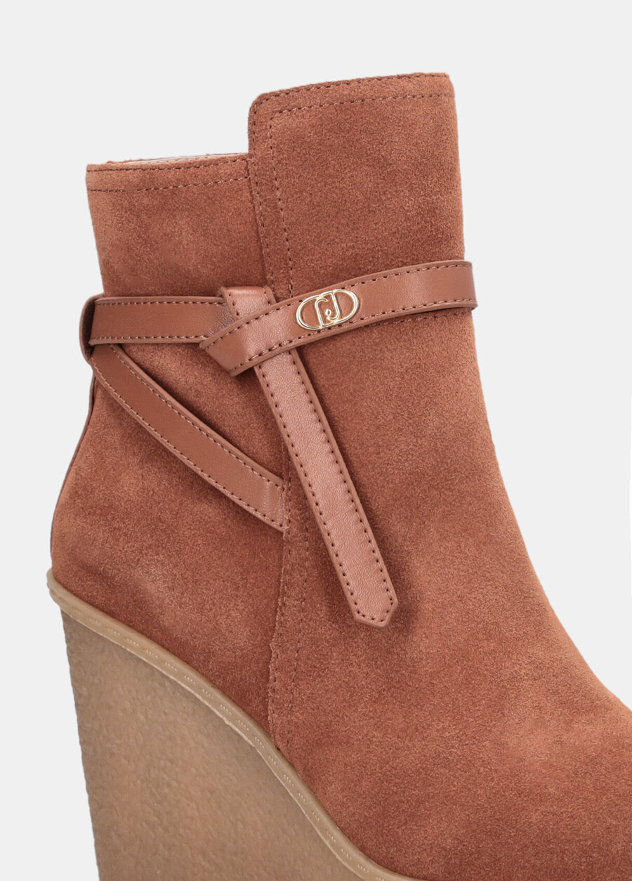 suede ankle boots with wedge