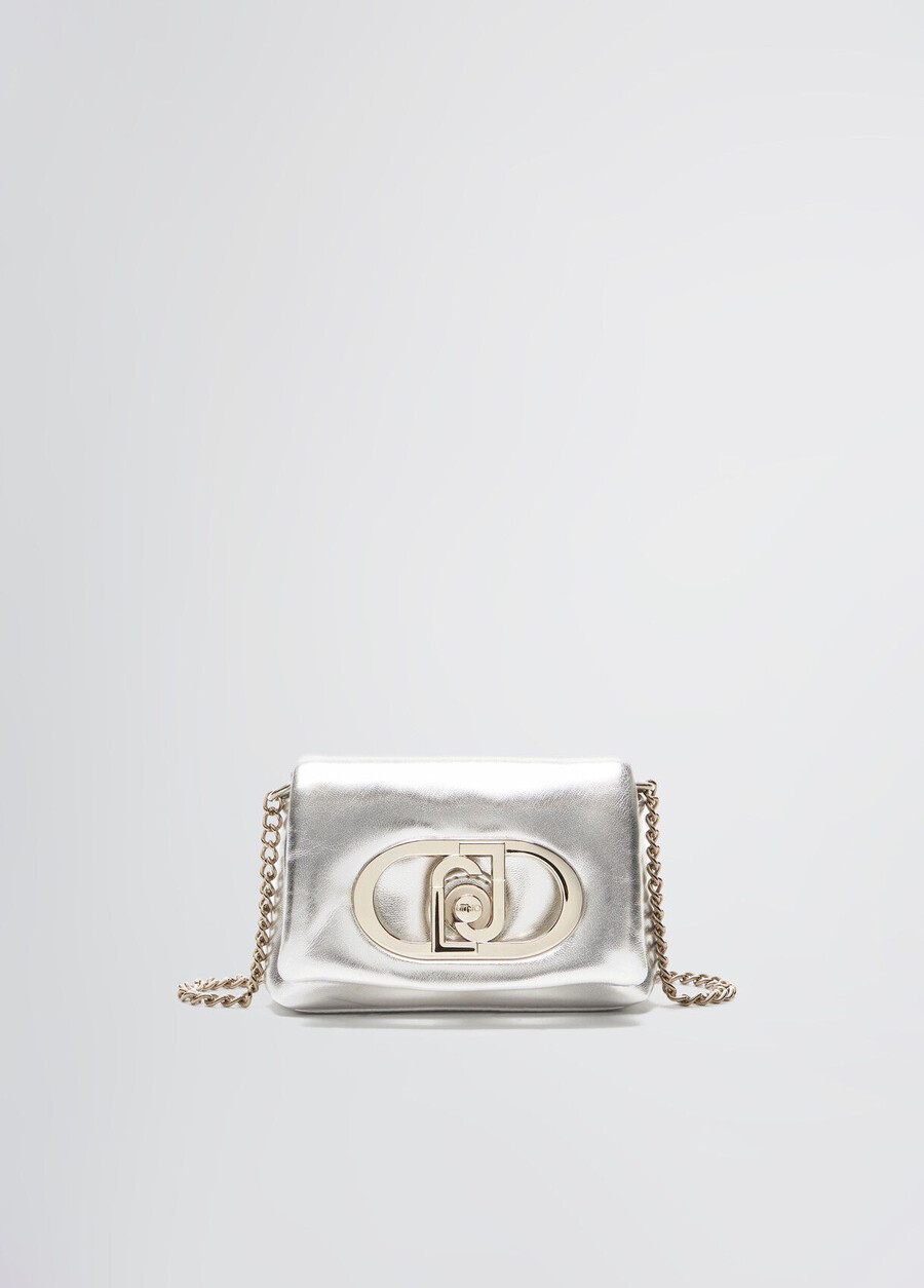 metallic lapuffy mini bag