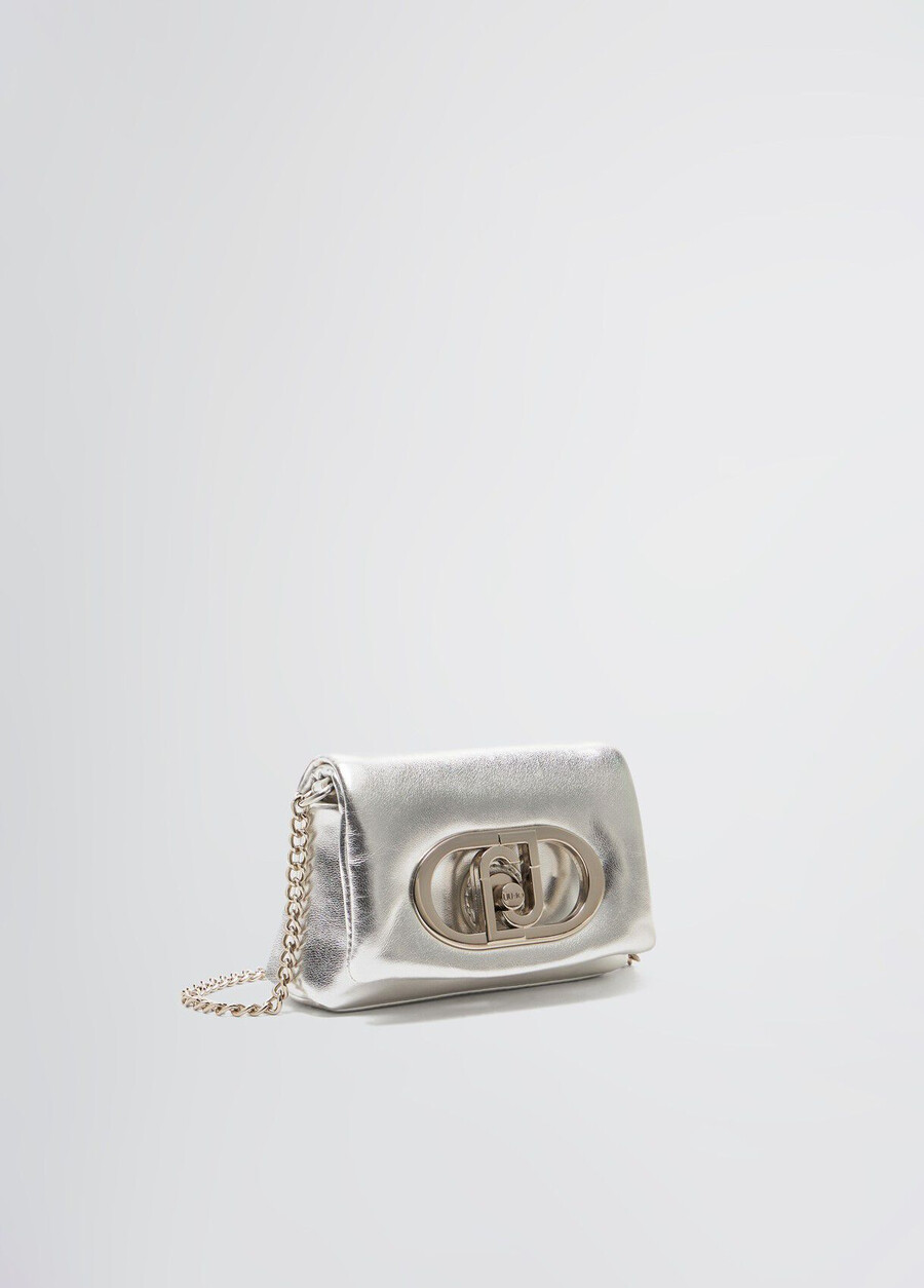 metallic lapuffy mini bag