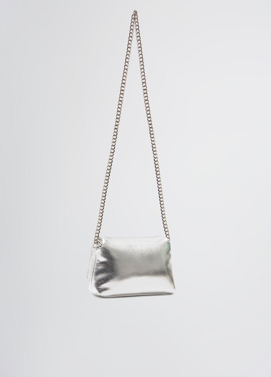 metallic lapuffy mini bag