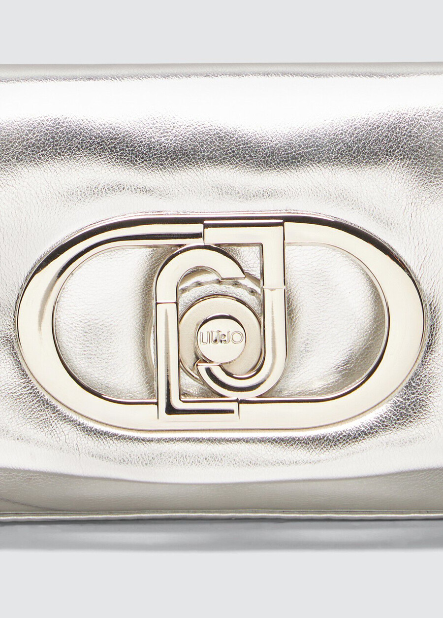 metallic lapuffy mini bag