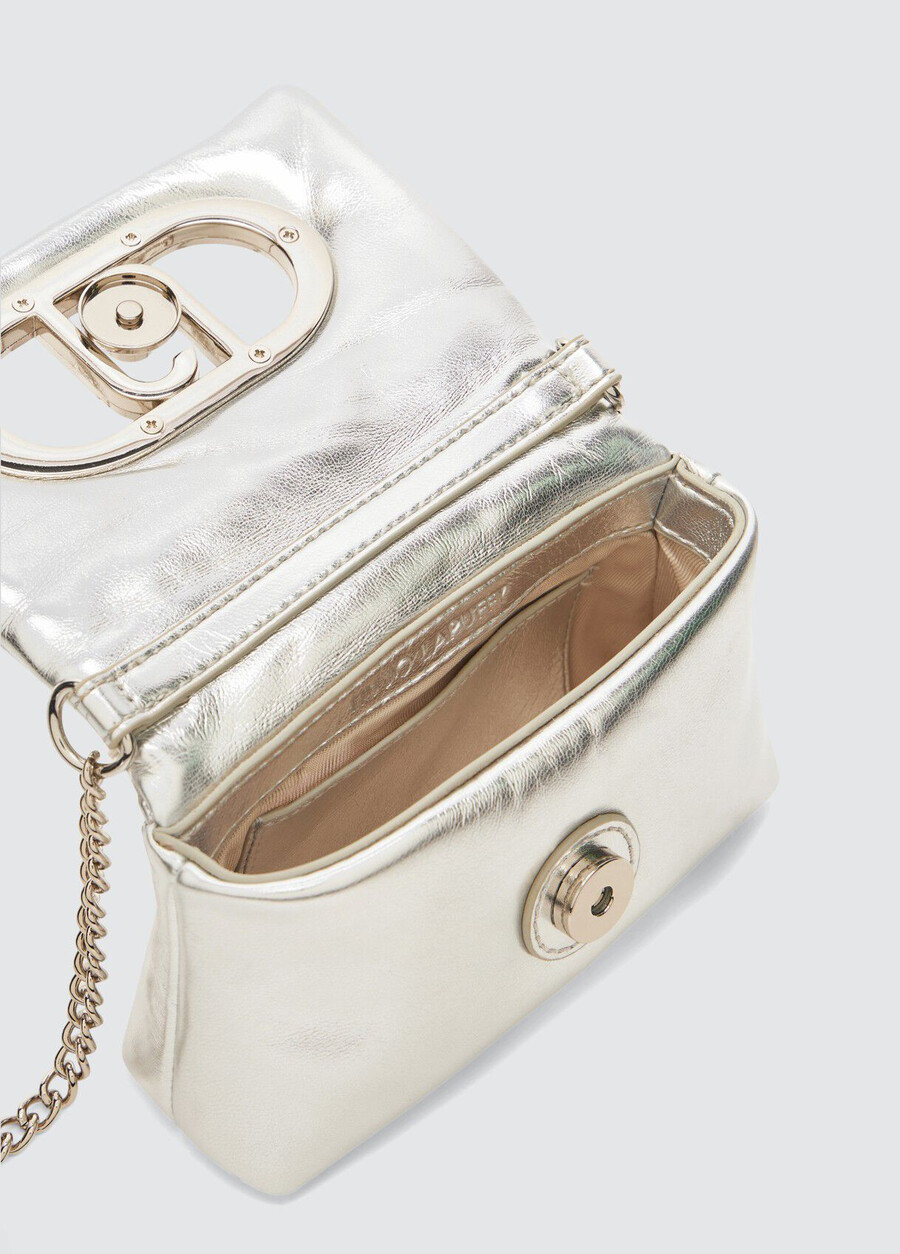 metallic lapuffy mini bag
