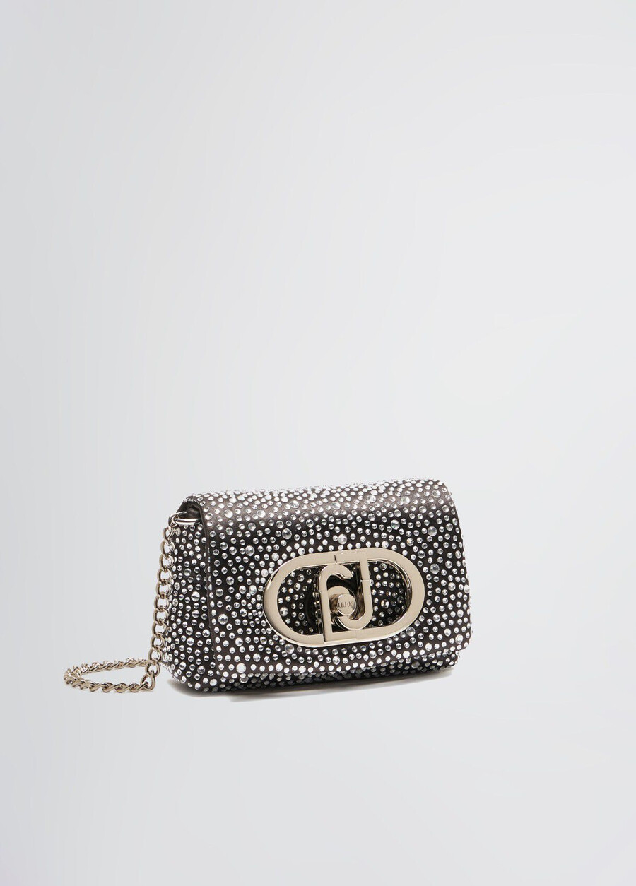 lapuffy mini bag with rhinestones