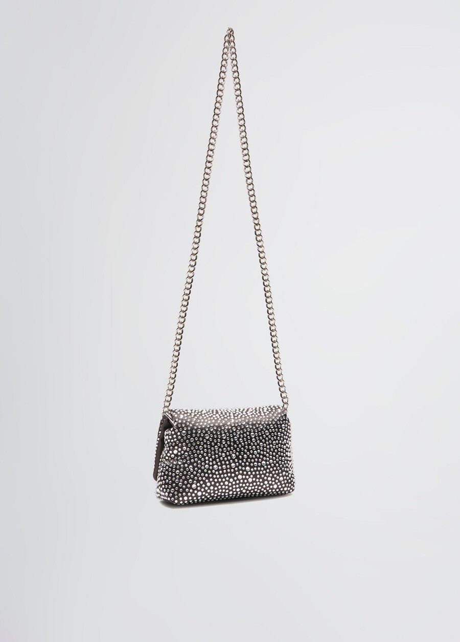 lapuffy mini bag with rhinestones
