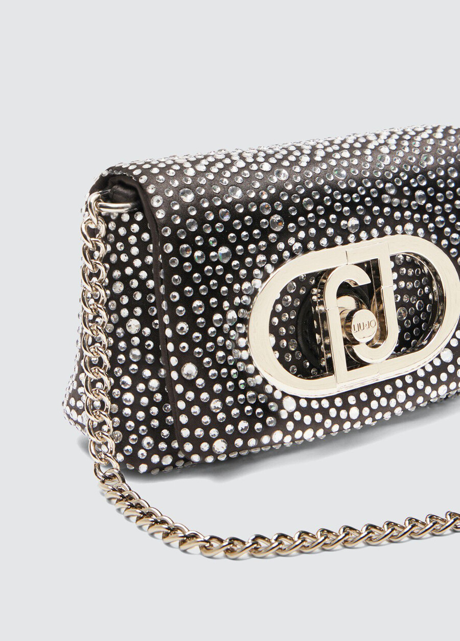 lapuffy mini bag with rhinestones