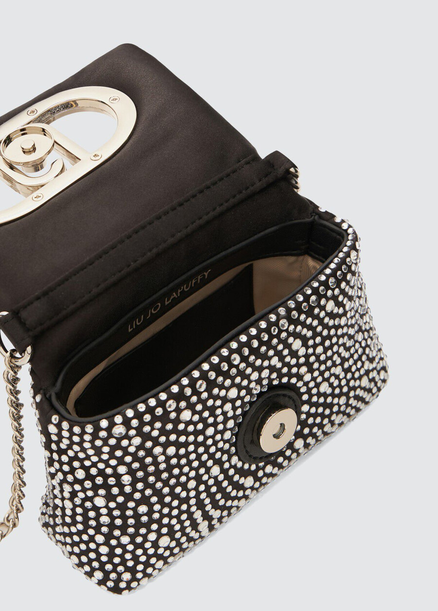 lapuffy mini bag with rhinestones