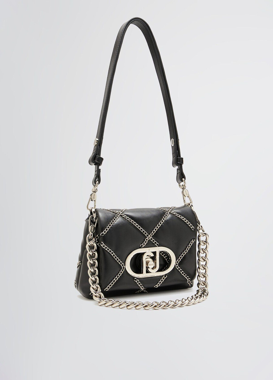 small lapuffy bag with chain detailing