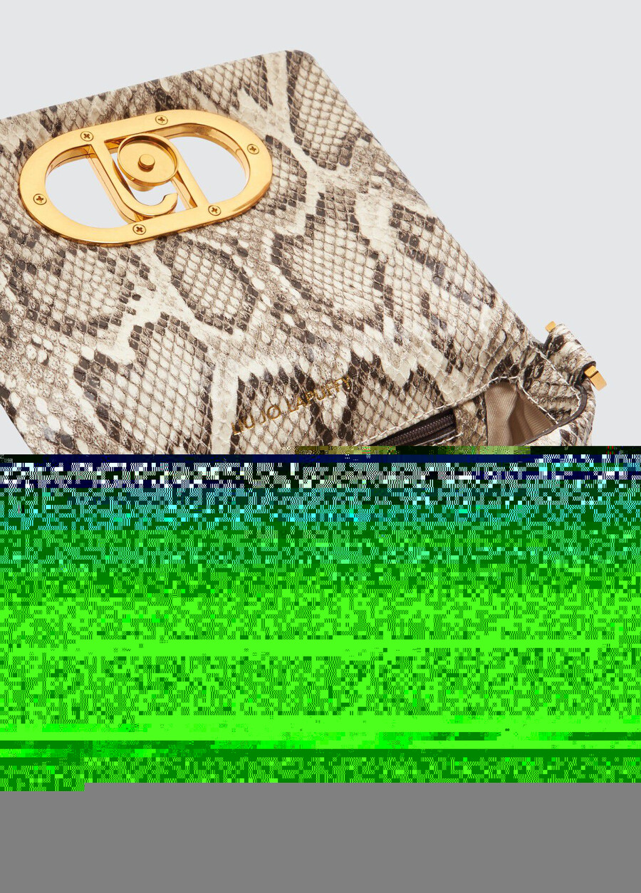 small snakeskin lapuffy bag
