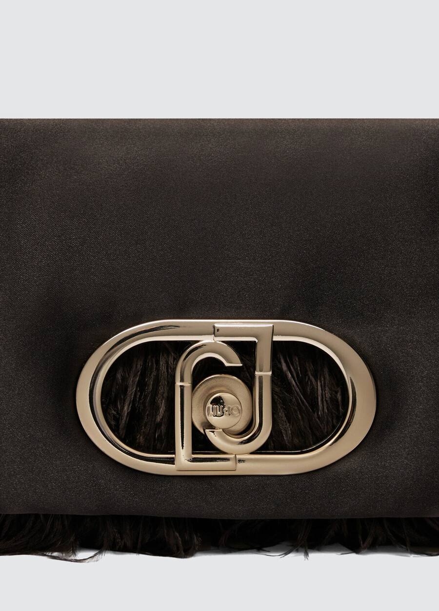 small lapuffy bag with feathered detailing