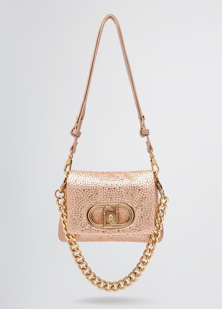 small lapuffy bag with rhinestones