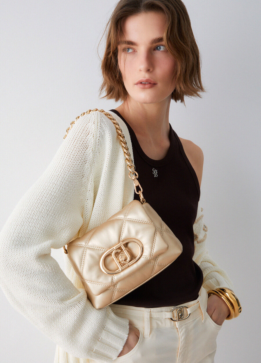 small quilted lapuffy bag