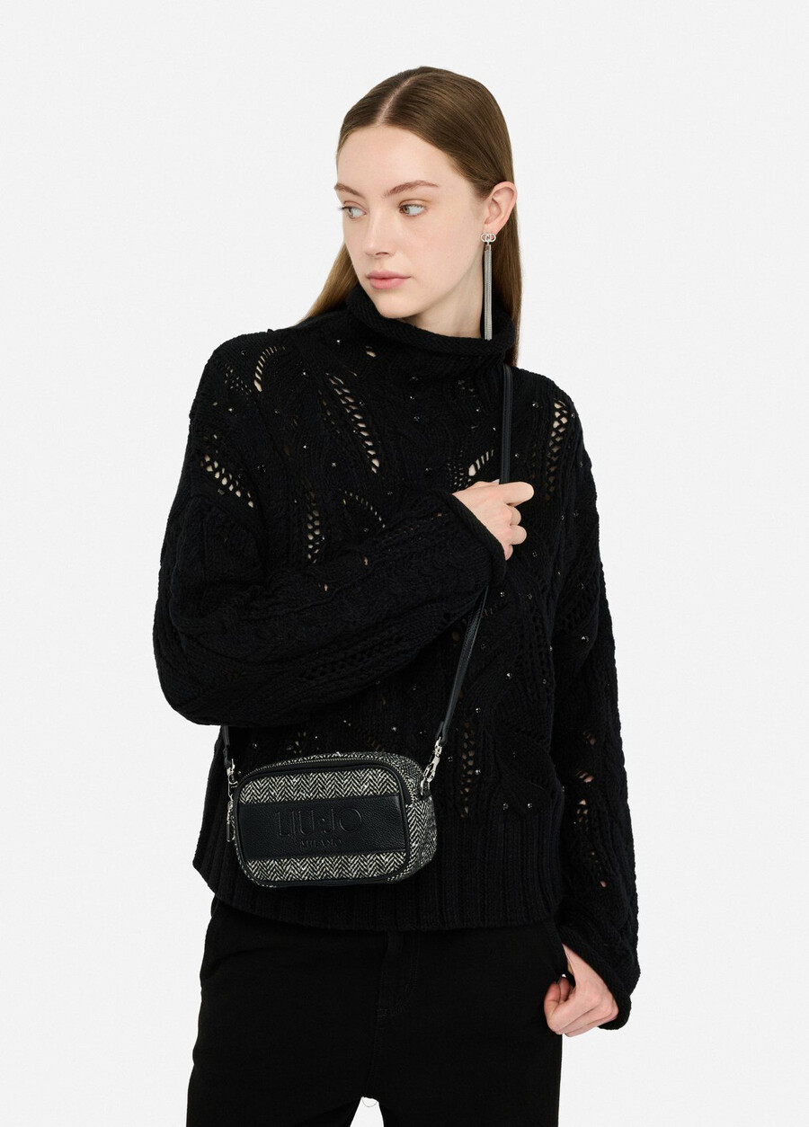small chevron bag with sequins