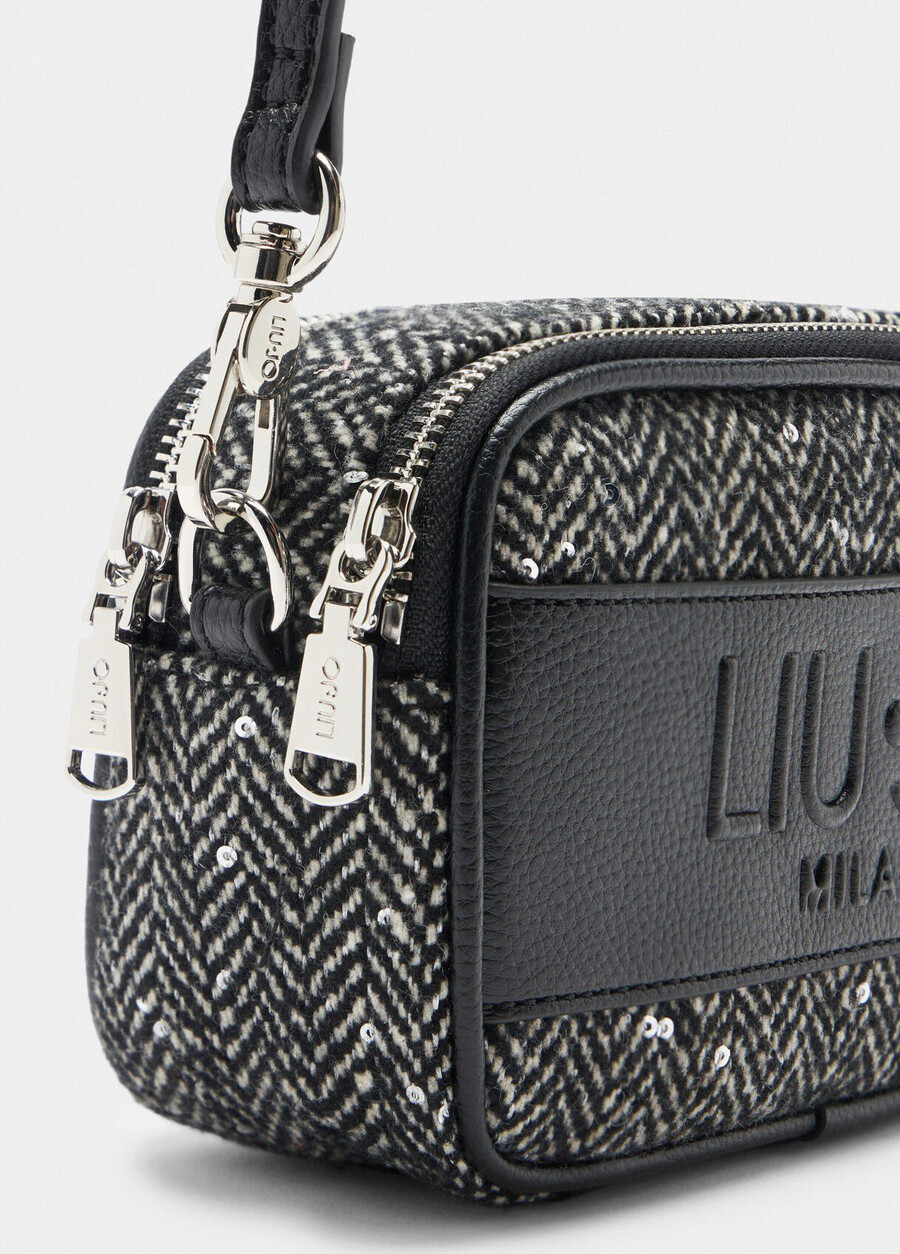 small chevron bag with sequins