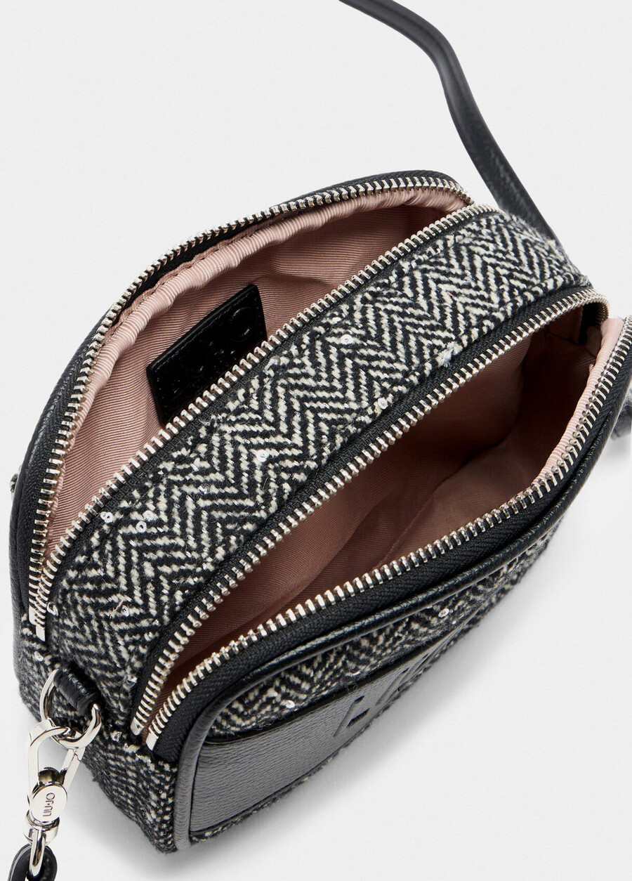 small chevron bag with sequins