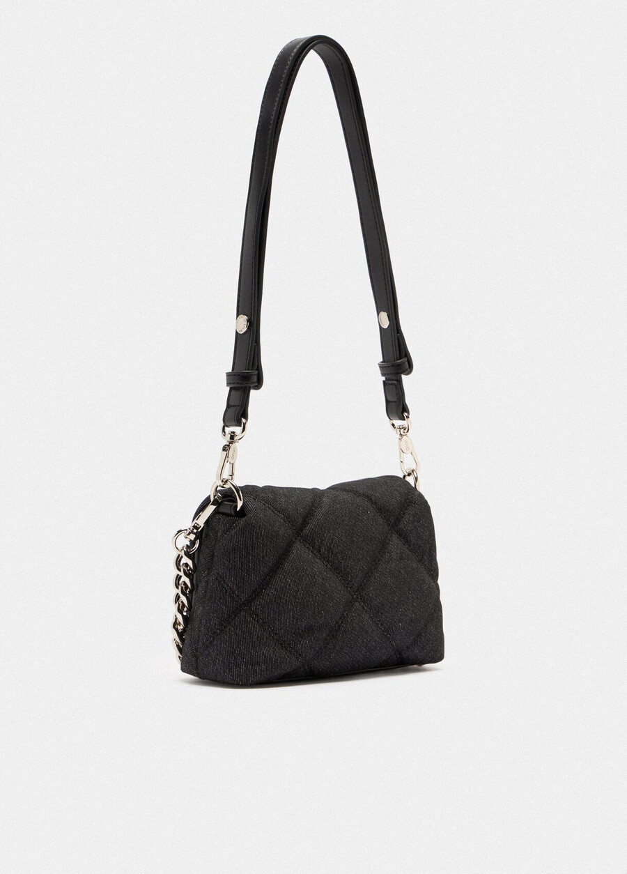 small quilted denim lapuffy bag