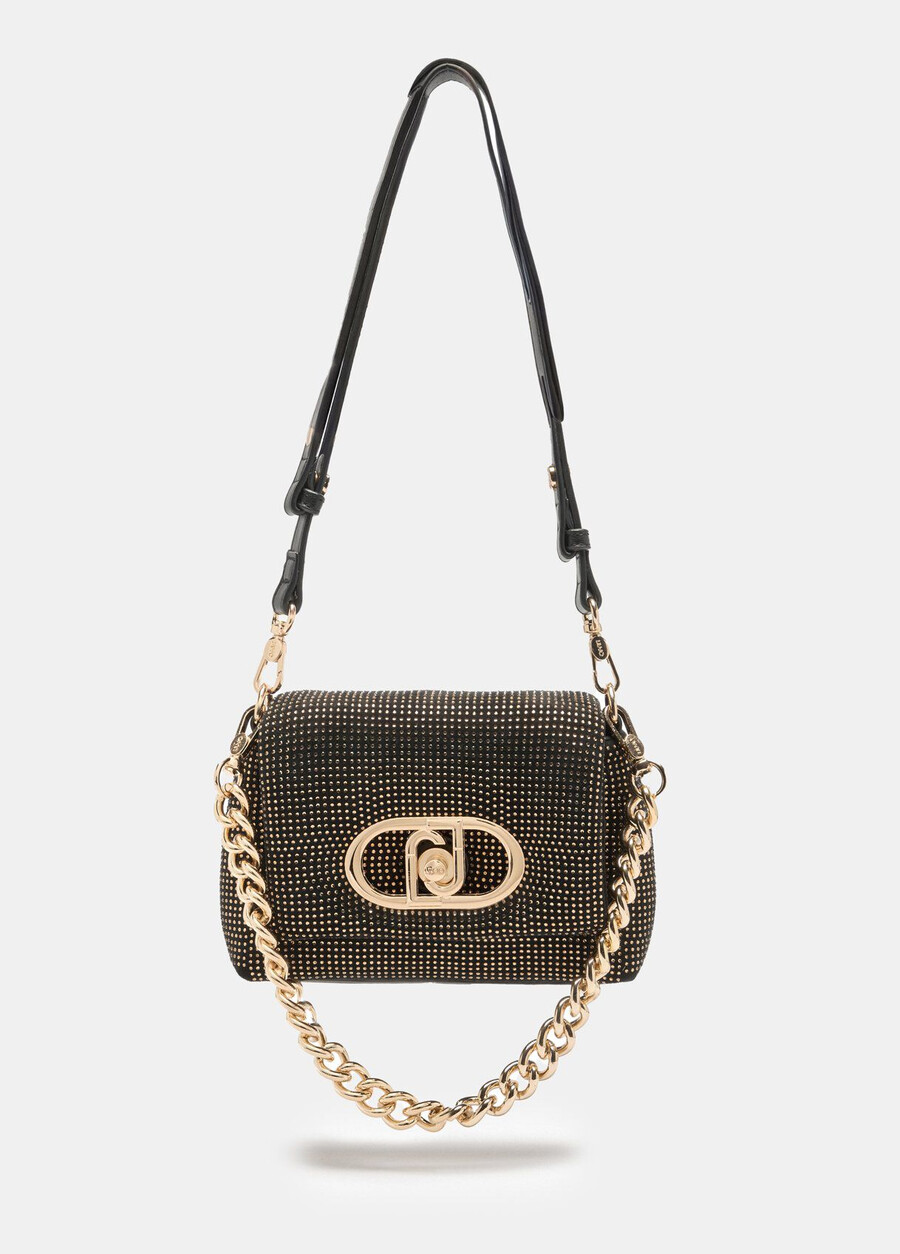 small lapuffy bag with rhinestones