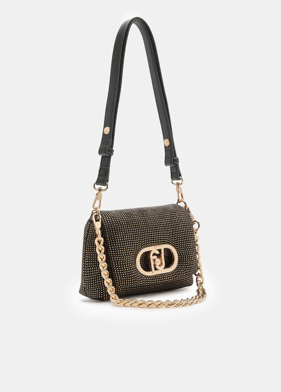 small lapuffy bag with rhinestones