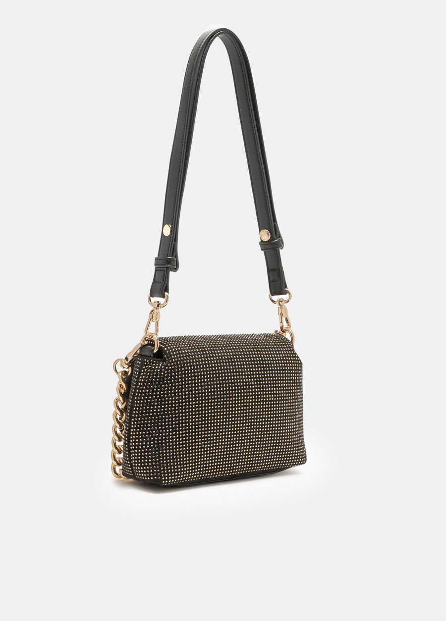small lapuffy bag with rhinestones