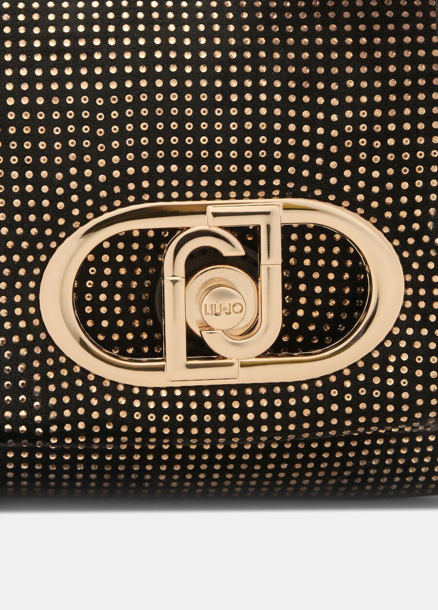 small lapuffy bag with rhinestones