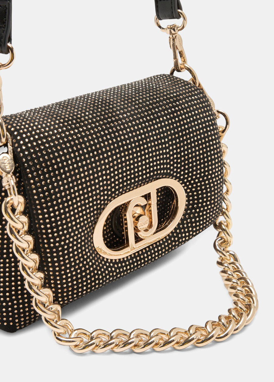 small lapuffy bag with rhinestones