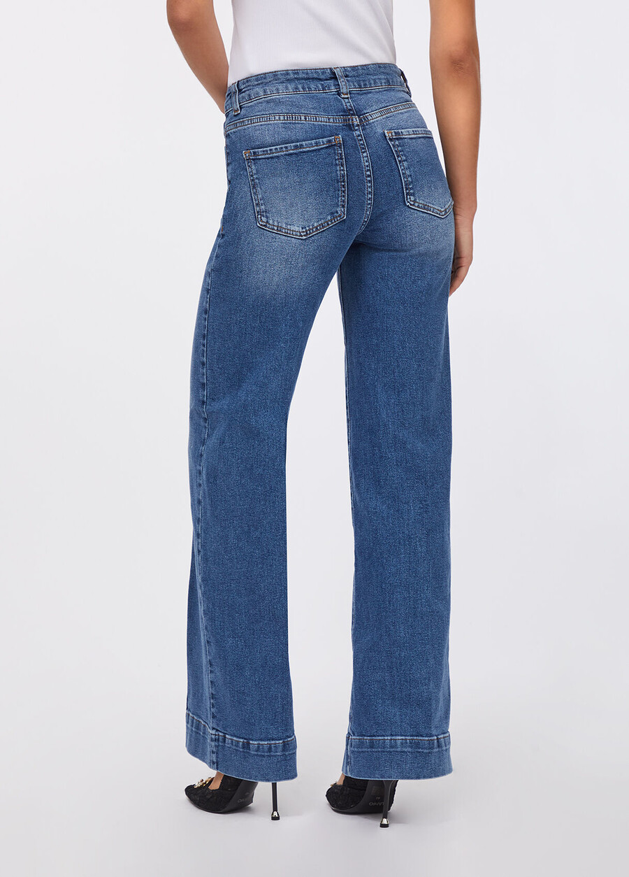 flare jeans with jewelled charm