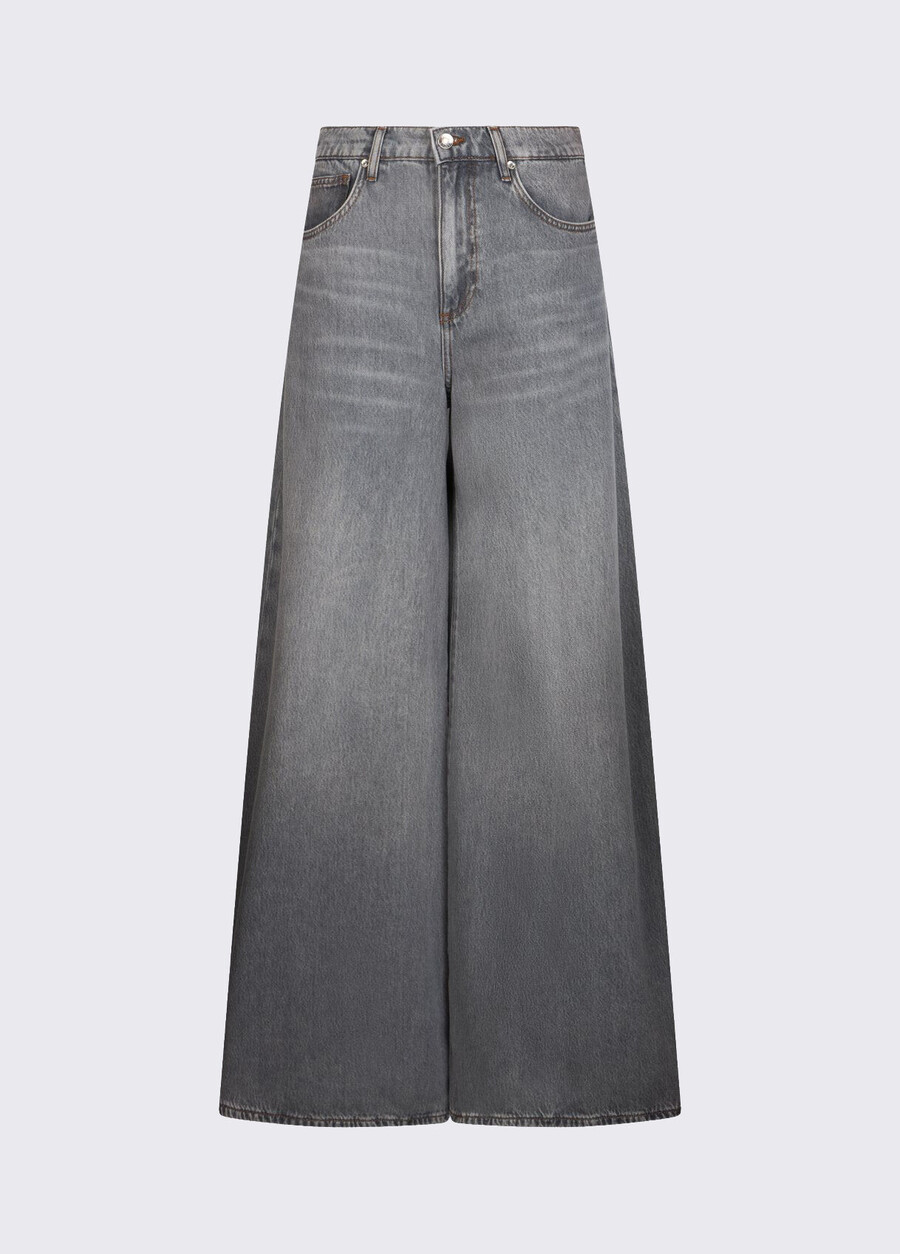 high-waisted super-flared jeans