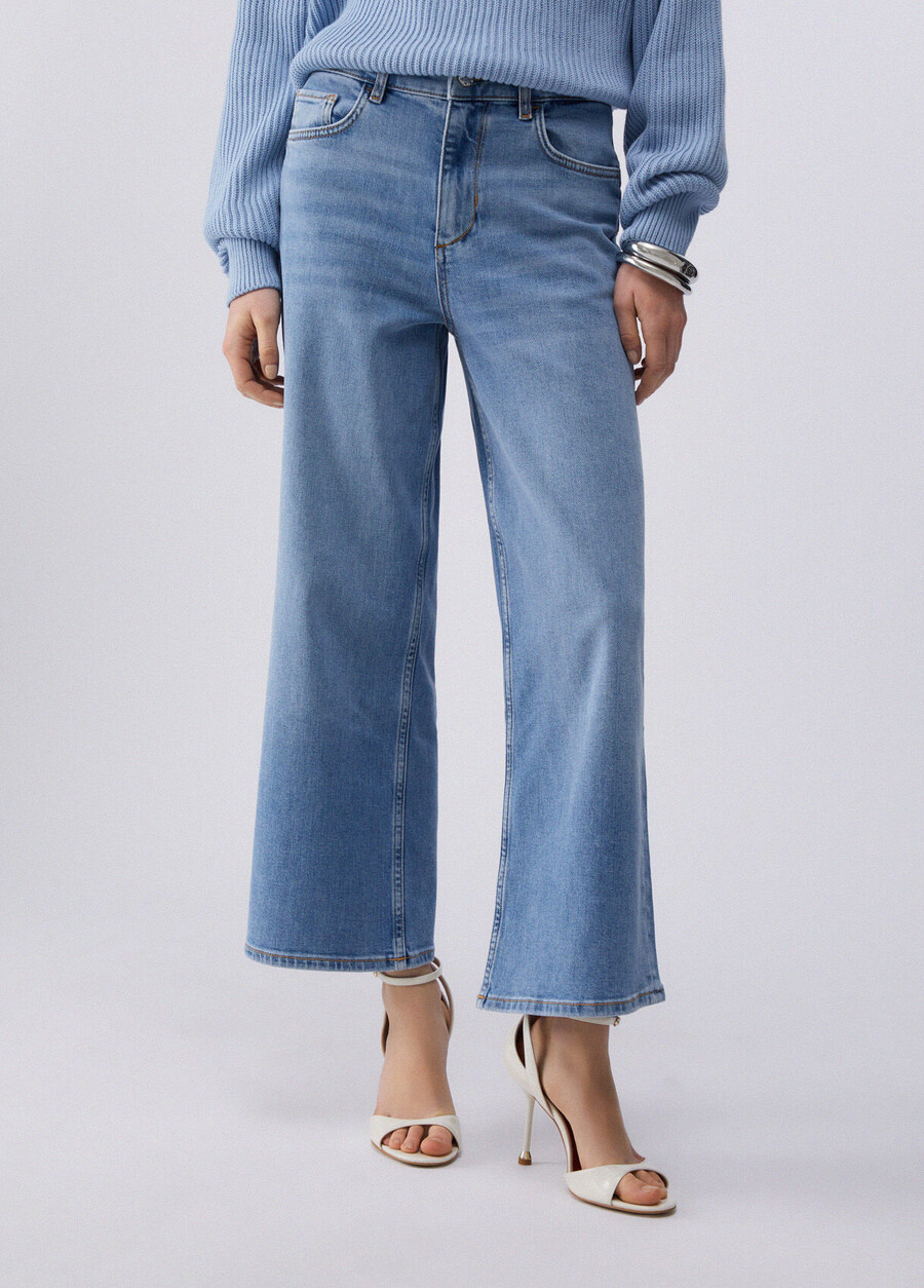 cropped flared jeans