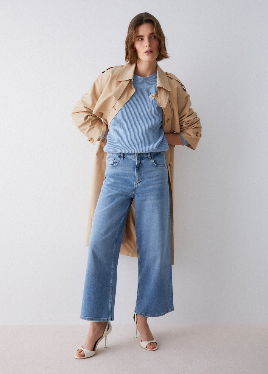 cropped flared jeans