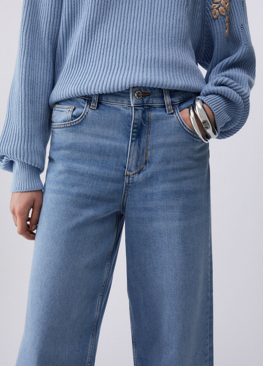 cropped flared jeans