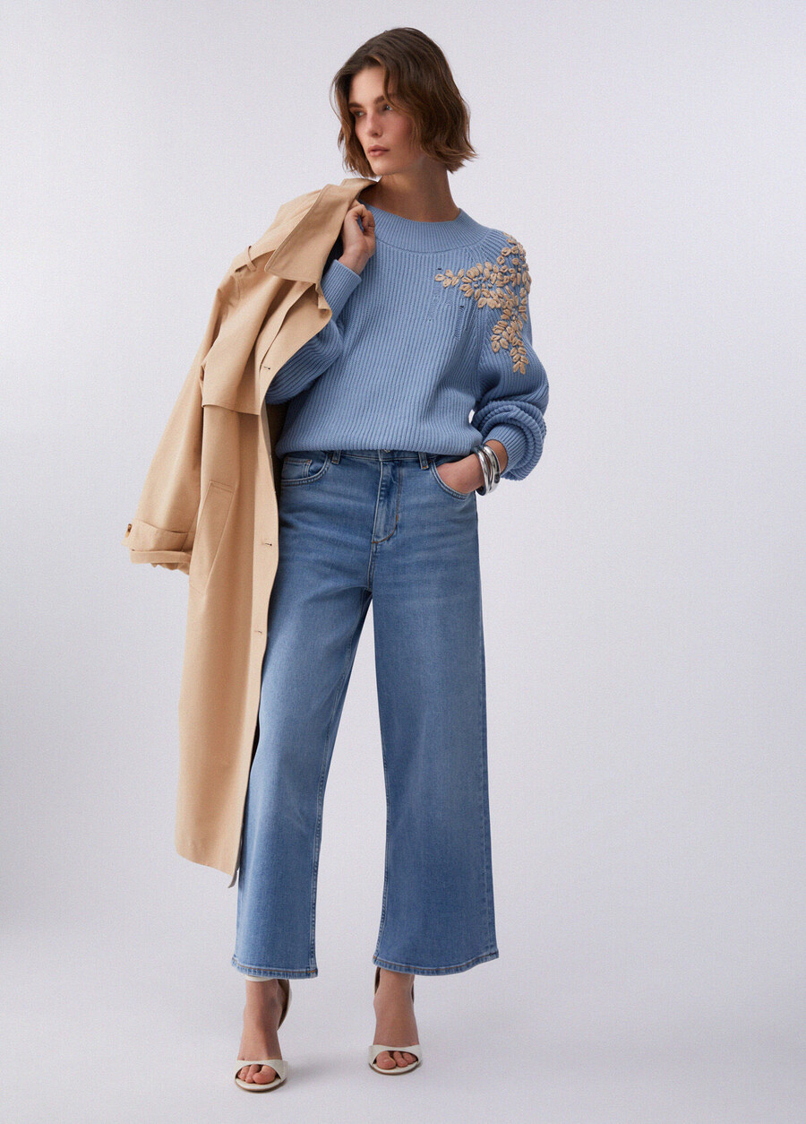 cropped flared jeans