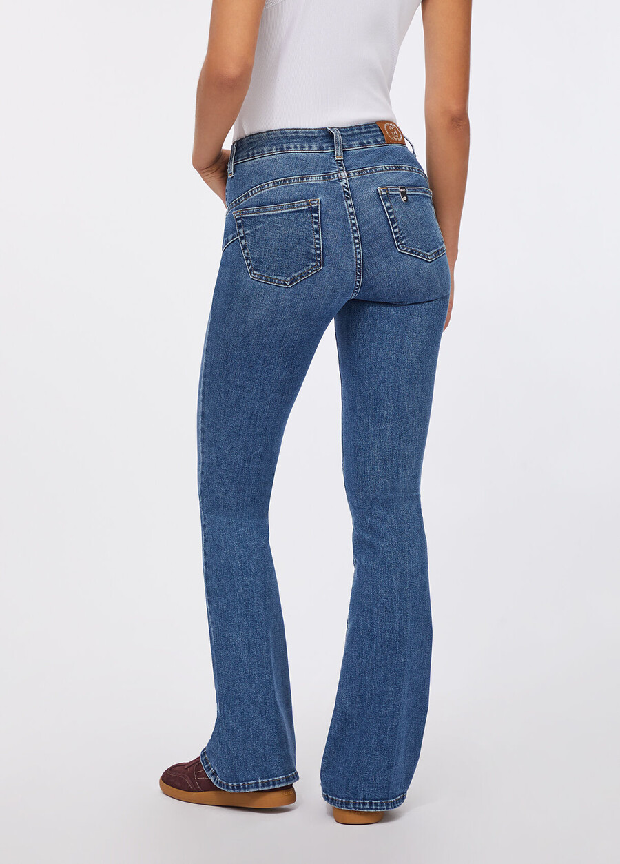 high-rise flared jeans