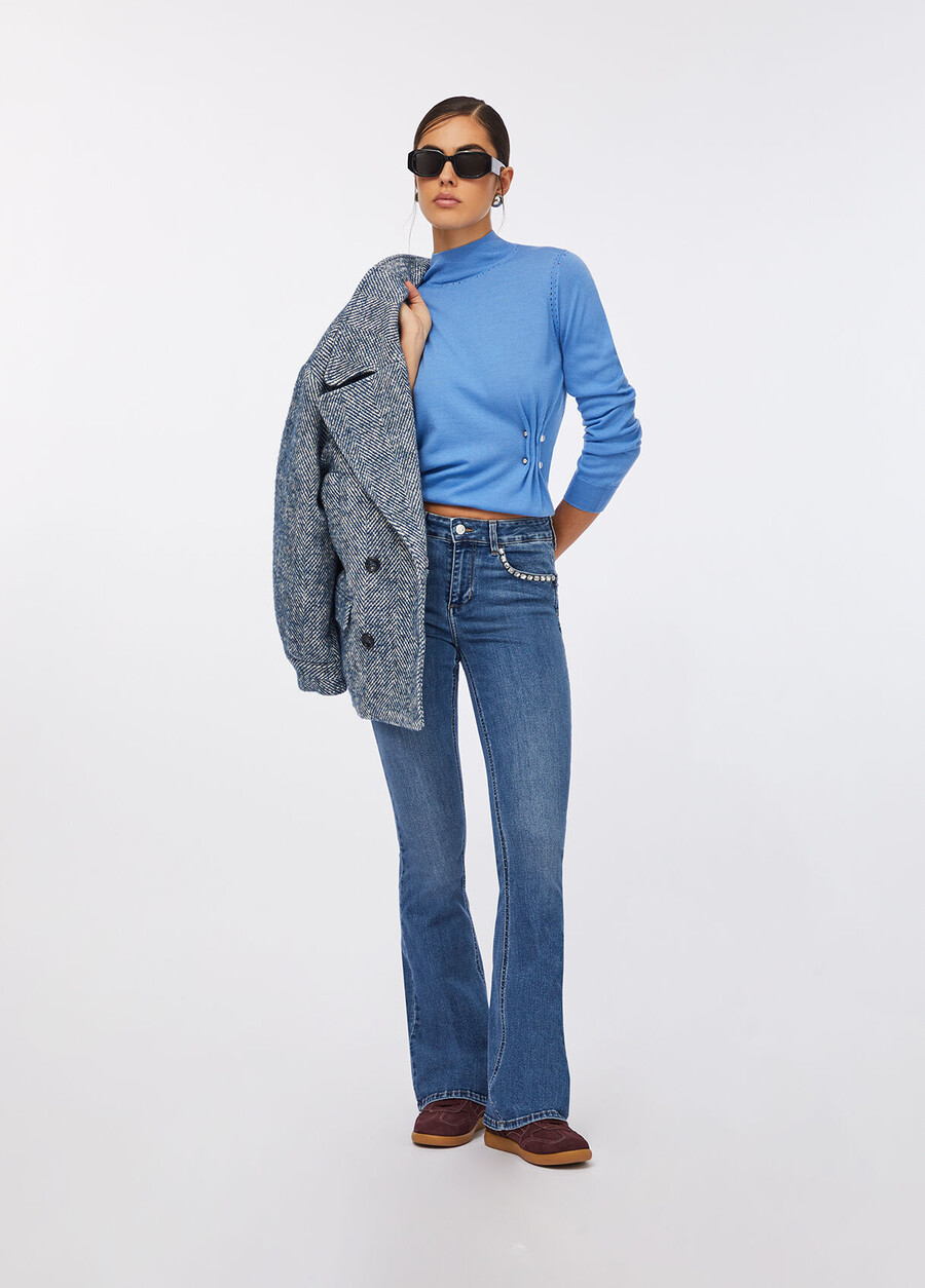 high-rise flared jeans
